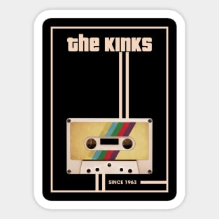 The Kinks Music Retro Cassette Tape Sticker